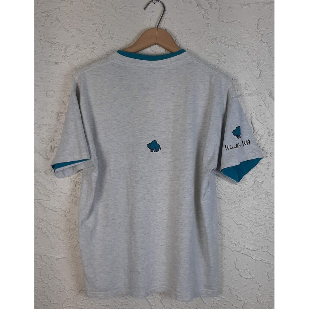 VINTAGE‎ Southwest Shirt Native Buffalo Skull 90s Graphic Short Sleeve Tee - Picture 6 of 7